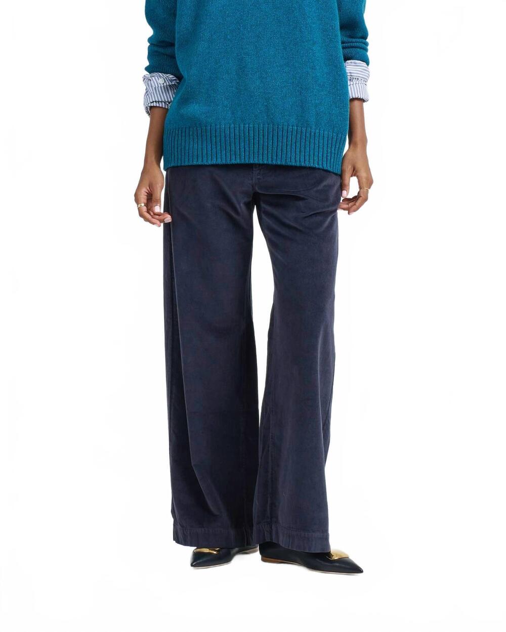 NEW LABO.ART panta pandora panne velvet pants in grafite